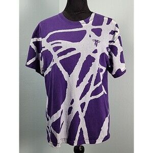 Y2K Fallen Skater Mens Short Sleeve T-Shirt Medium Purple Web Graphic Print